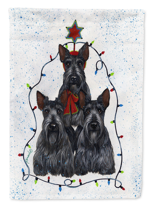 Buy this Scottie Christmas Family Tree Flag Canvas House Size PPP3176CHF