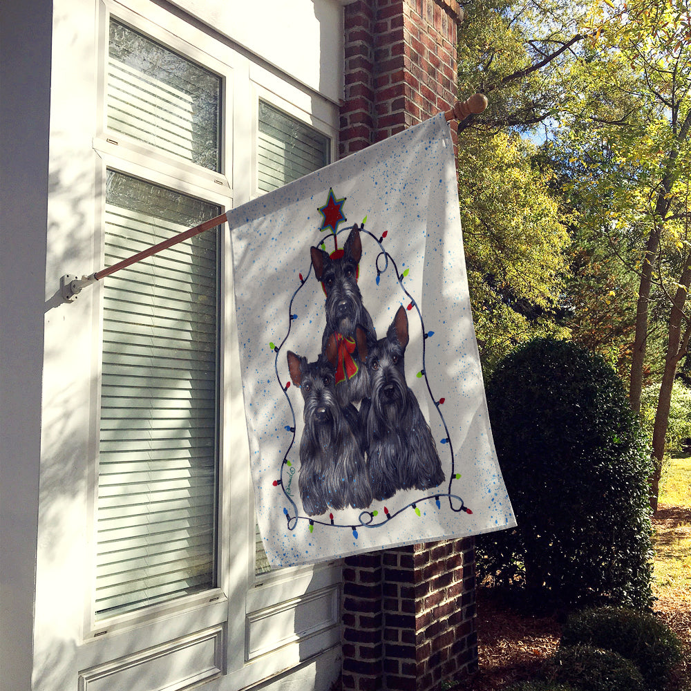 Scottie Christmas Family Tree Flag Canvas House Size PPP3176CHF
