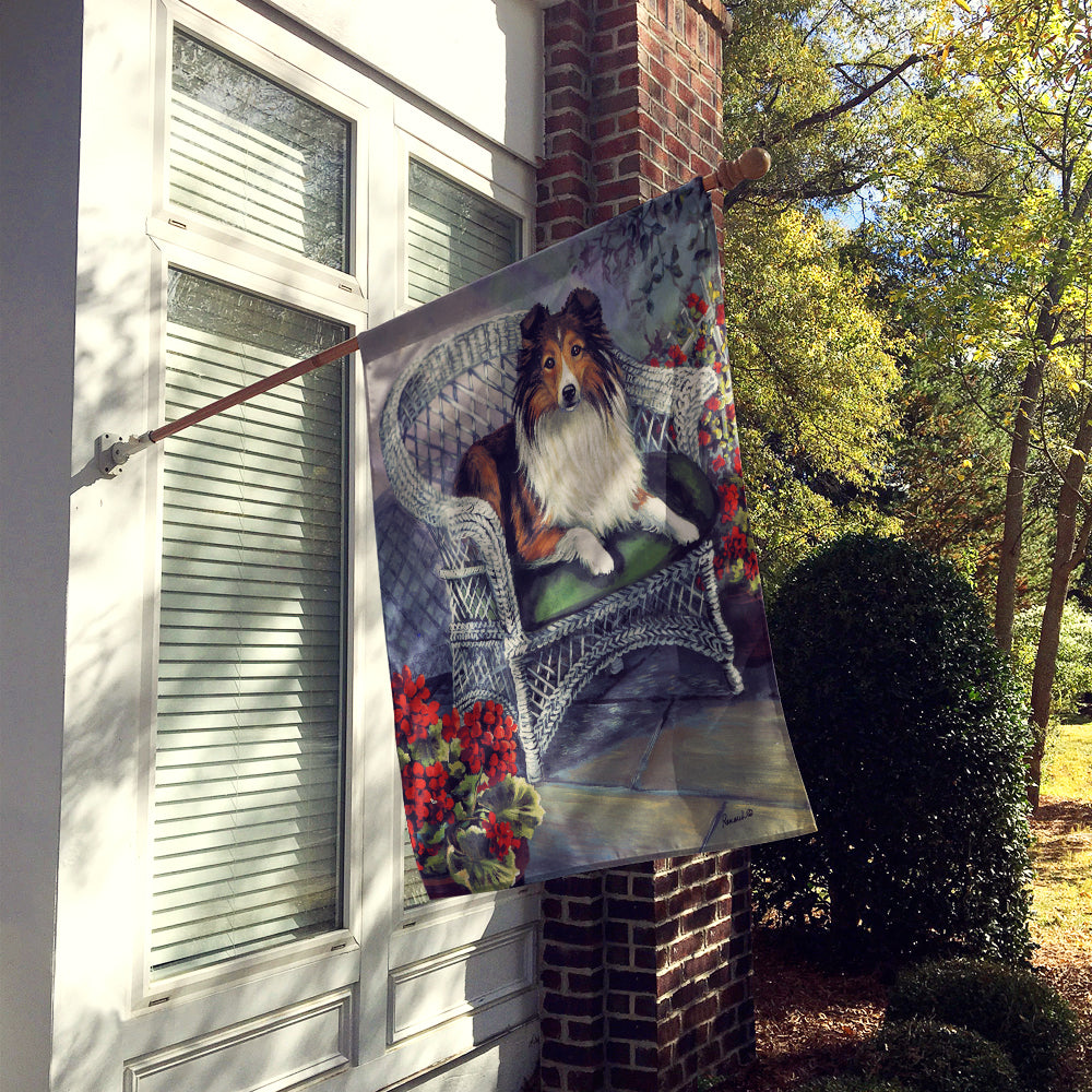 Sheltie Patio Jewel Flag Canvas House Size PPP3187CHF