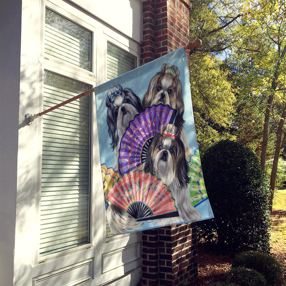 Shih Tzu Top Fans Flag Canvas House Size PPP3190CHF