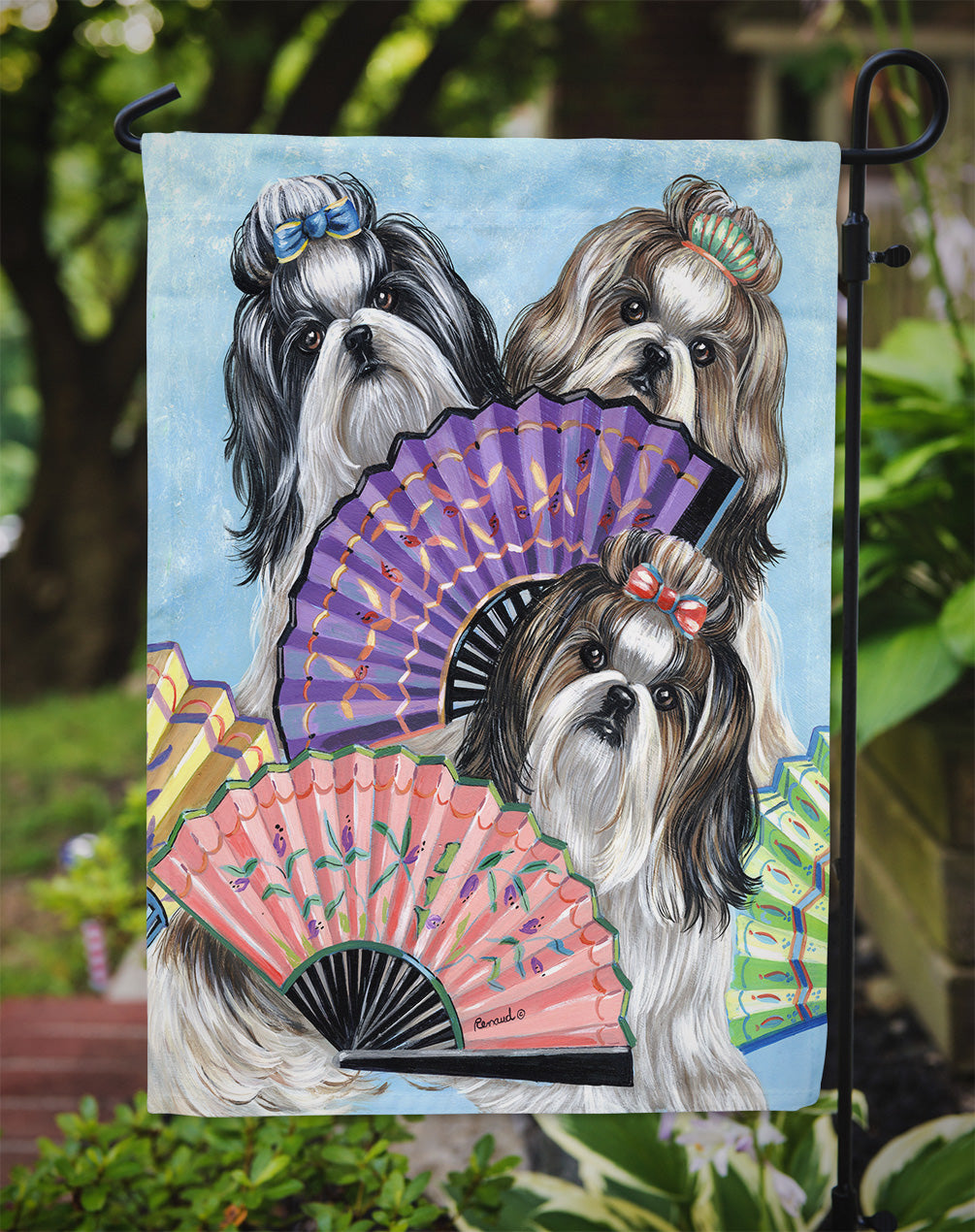 Shih Tzu Top Fans Flag Garden Size PPP3190GF