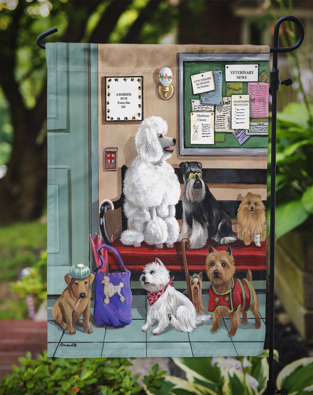 Dogs Vet Visit Flag Garden Size PPP3196GF
