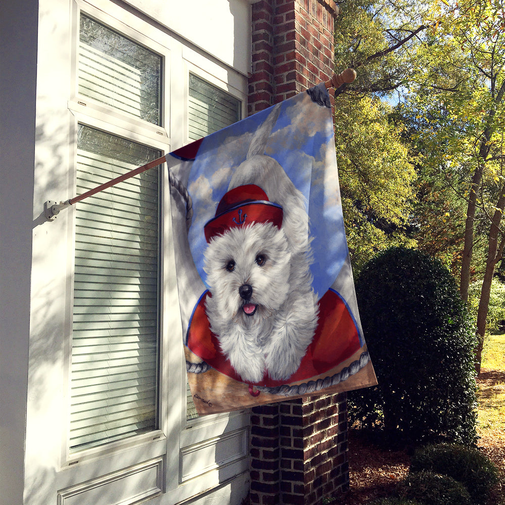 Westie Ahoy Sailor Flag Canvas House Size PPP3197CHF