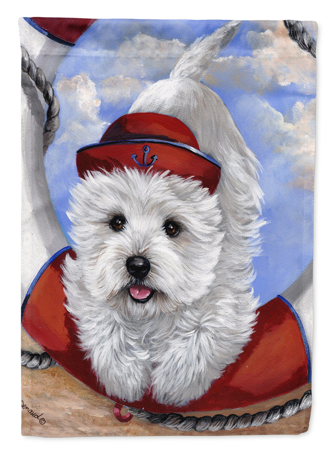 Buy this Westie Ahoy Sailor Flag Garden Size PPP3197GF