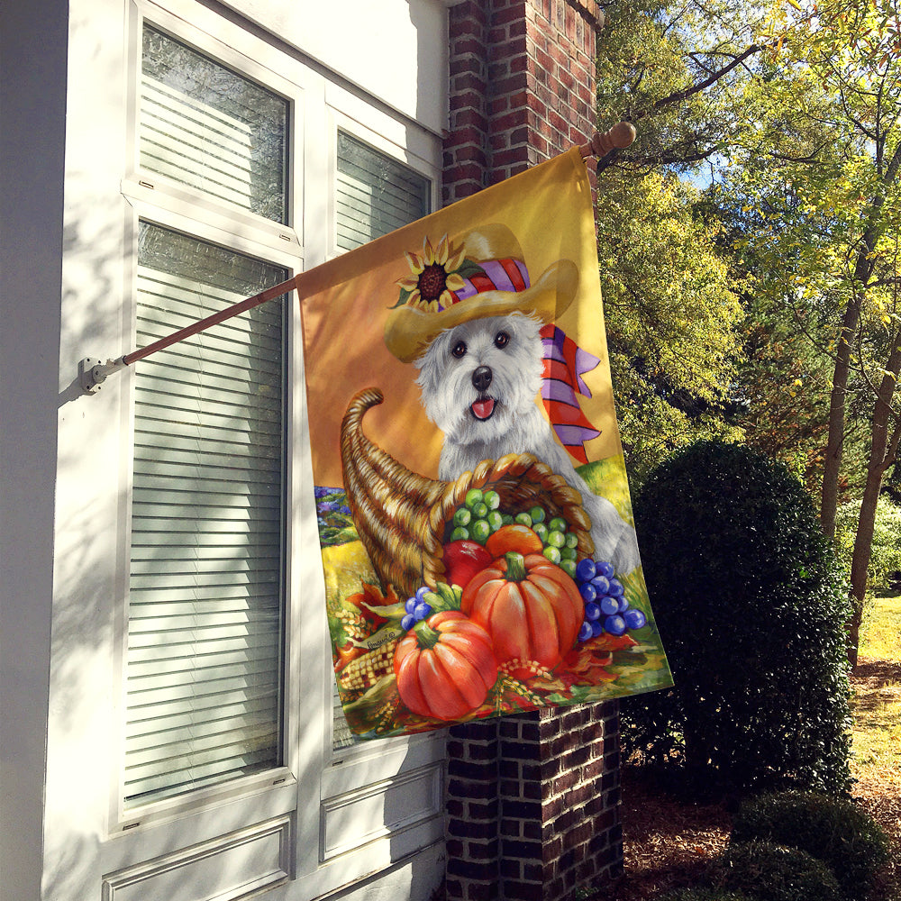 Westie Autumn Flag Canvas House Size PPP3200CHF