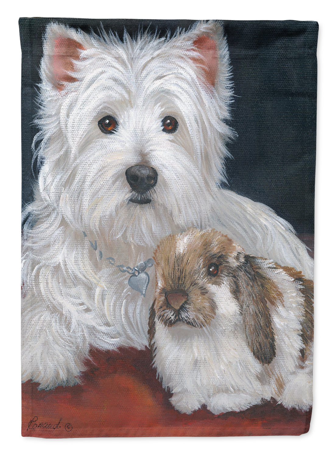 Buy this Westie Rabbit Harmony Flag Garden Size PPP3207GF