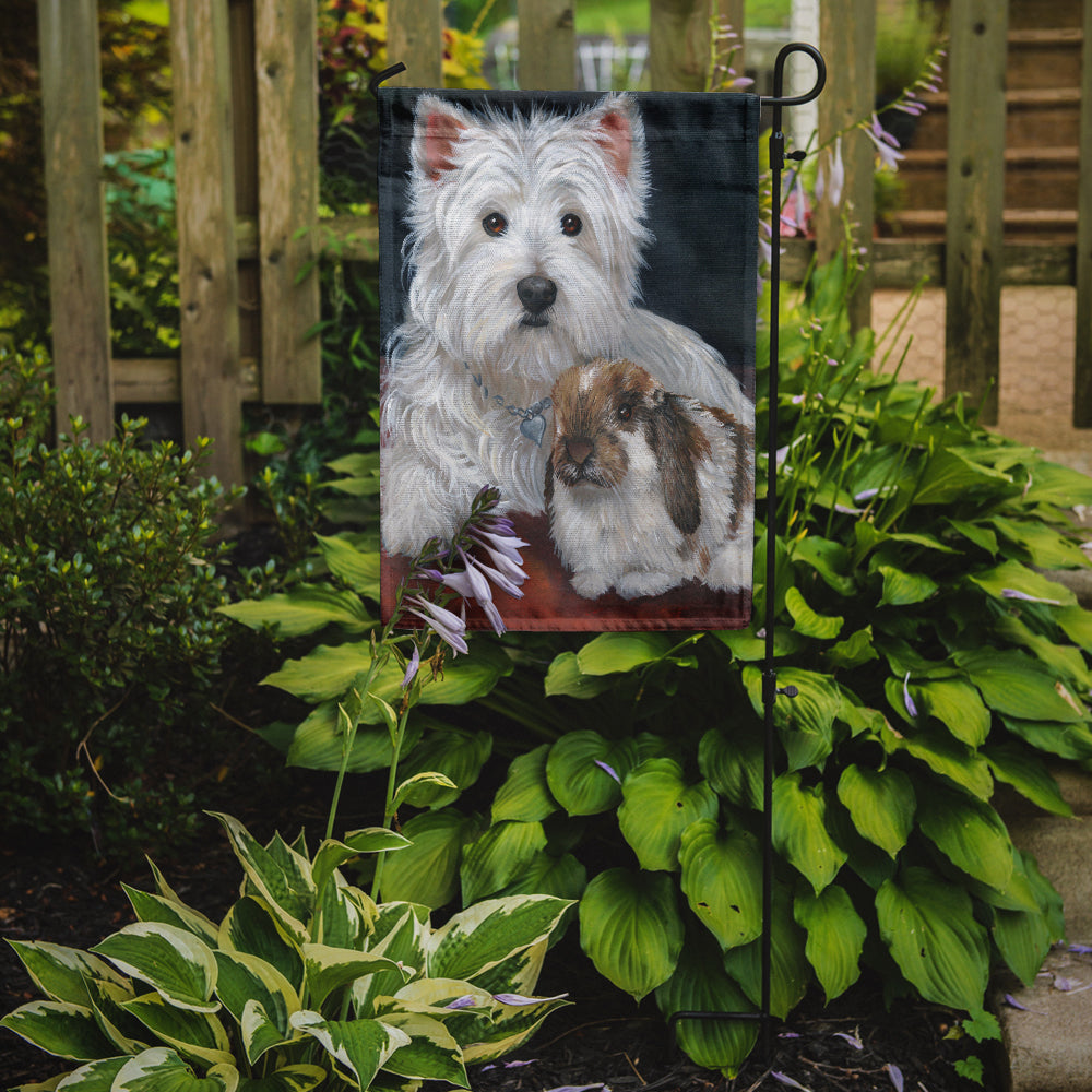 Westie Rabbit Harmony Flag Garden Size PPP3207GF