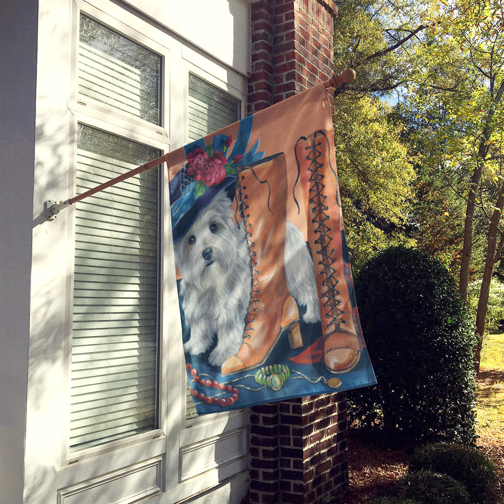 Westie in Mom's Closet Flag Canvas House Size PPP3211CHF