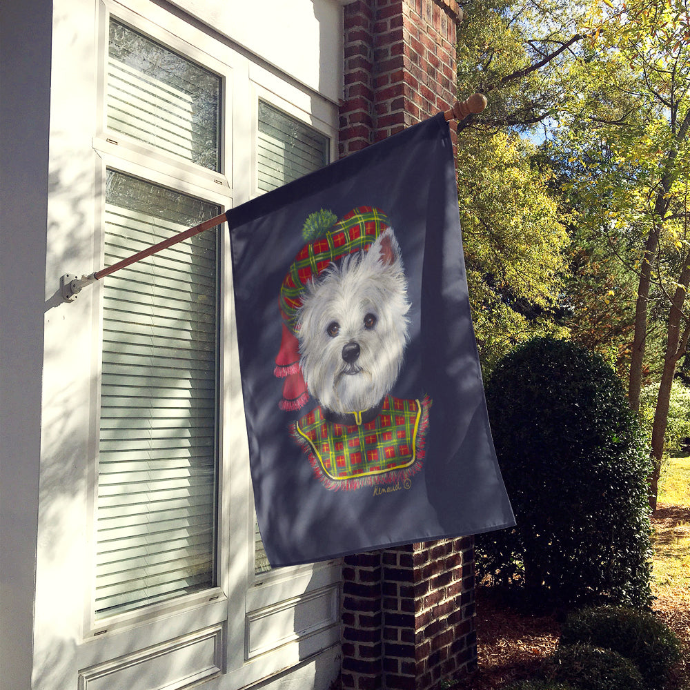 Westie Lad Plaid Flag Canvas House Size PPP3213CHF