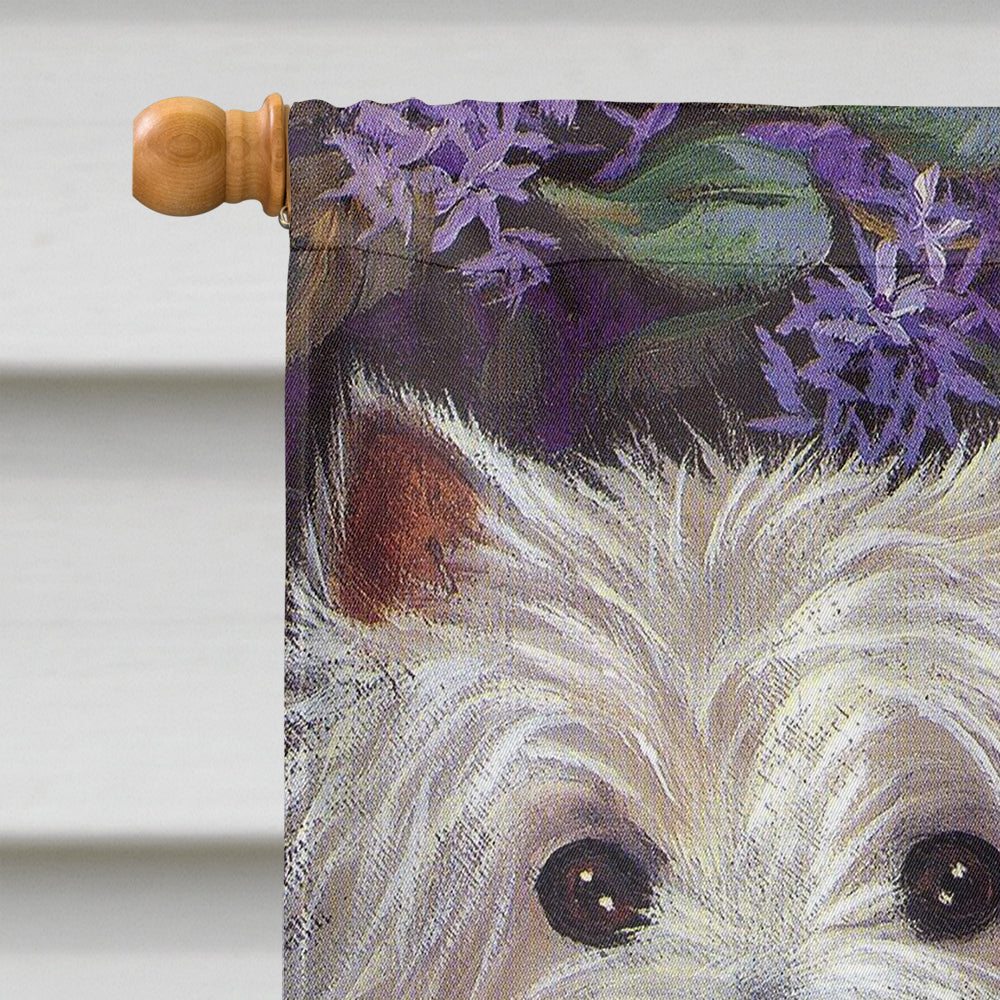Westie Lily & Lilacs Flag Canvas House Size PPP3216CHF