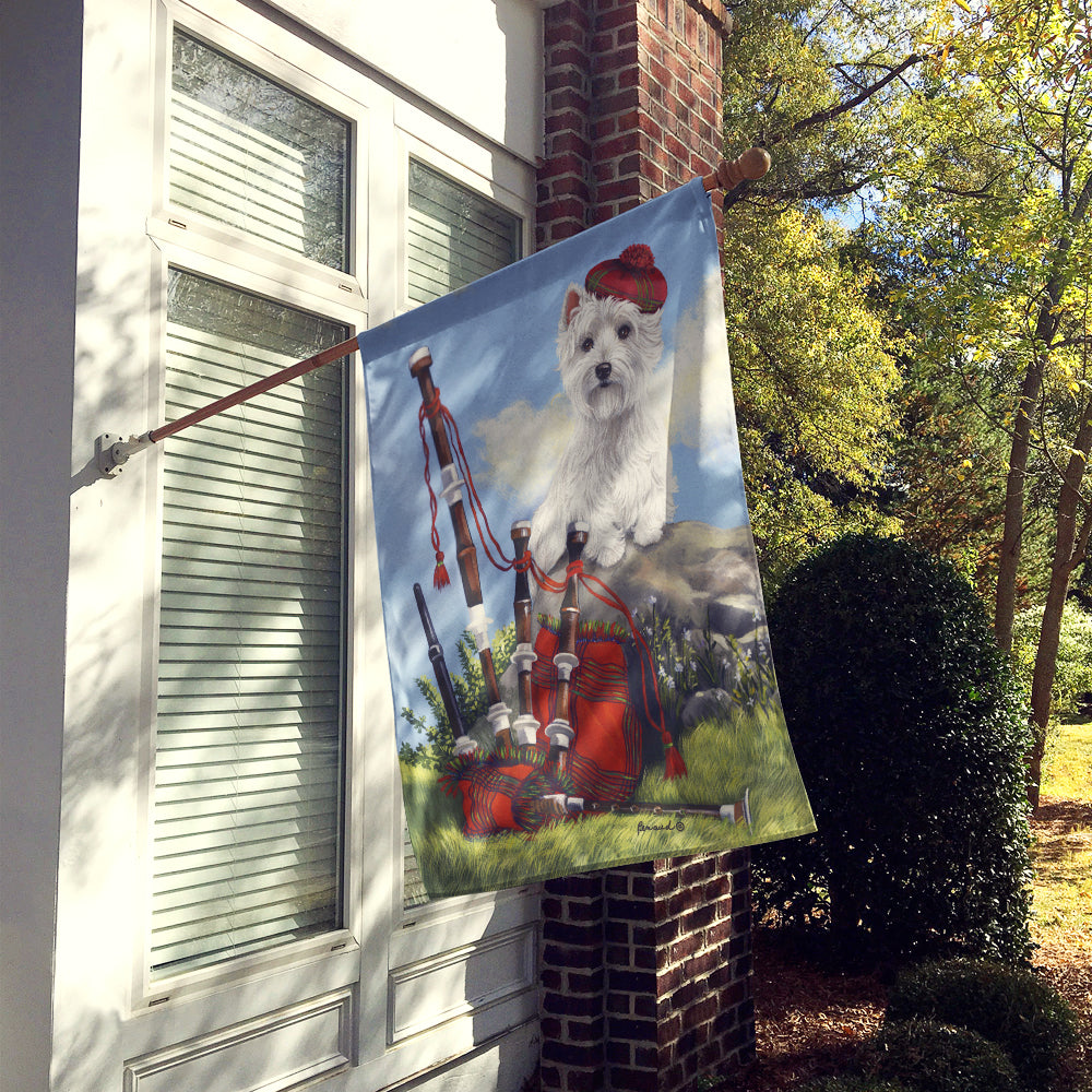 Westie Piper Flag Canvas House Size PPP3222CHF