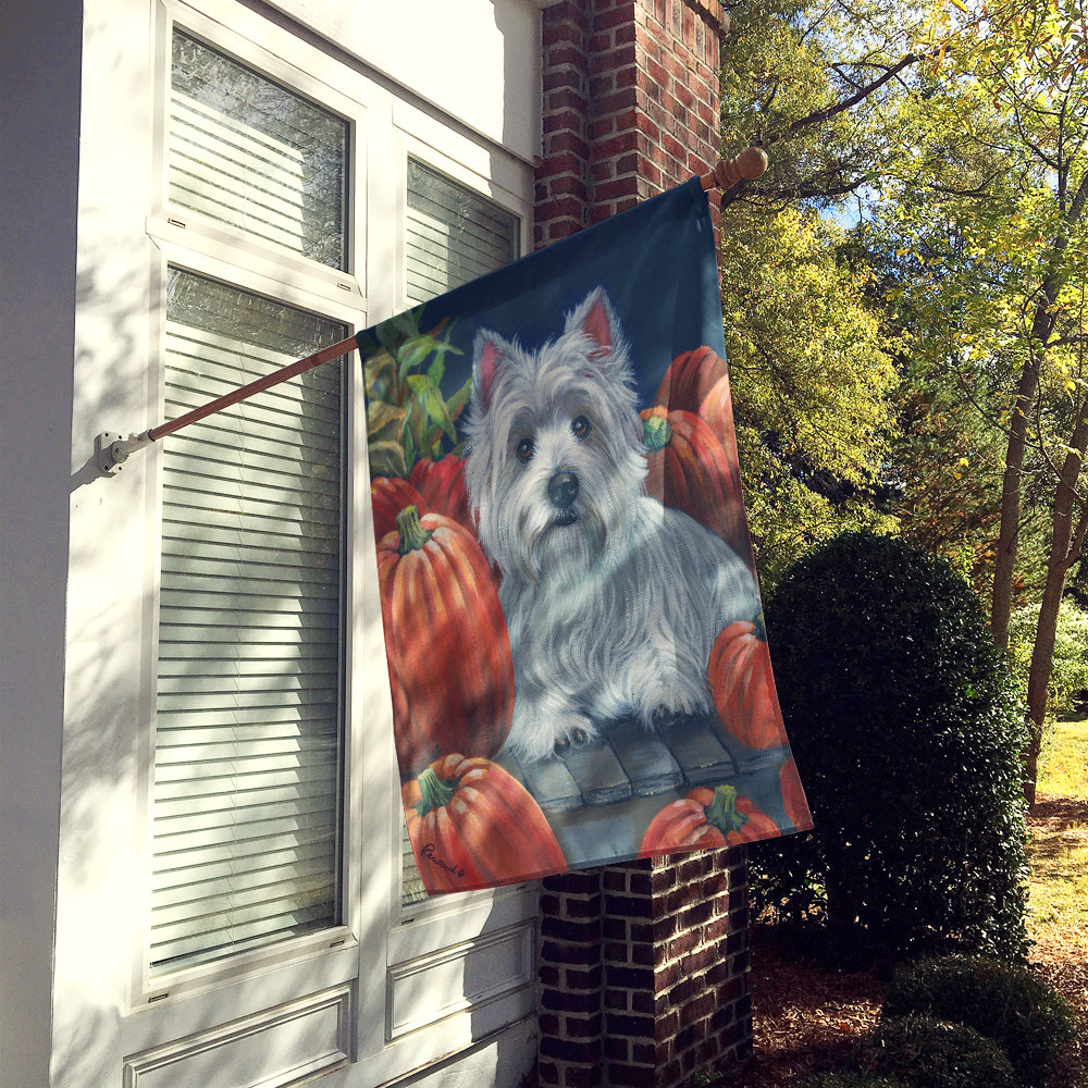 Westie Pumpkins Flag Canvas House Size PPP3224CHF