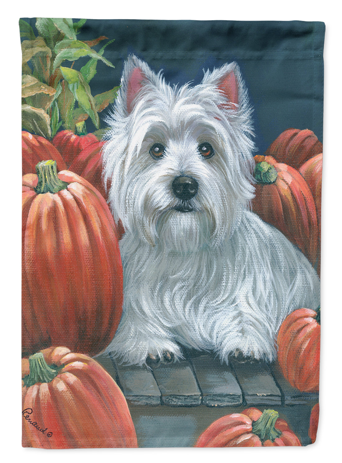Buy this Westie Pumpkins Flag Garden Size PPP3224GF