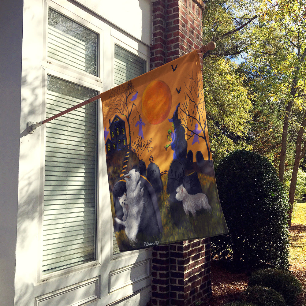 Westie Wicked Witch Flag Canvas House Size PPP3234CHF